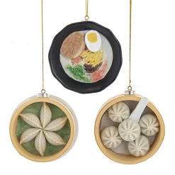 3" Asian Dumplings And Soup Christmas Ornament J7471