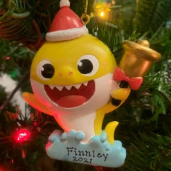 4" Baby Shark Ollie Personalized Christmas Ornament BK2211
