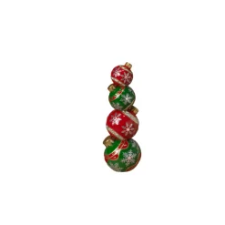 15.5" Battery Operated LED Lighted Stacked Ornaments Indoor/Outdoor Christmas Decoration 2604380