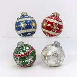 8.5" Battery Operated LED Lighted Jumbo Ornament Christmas Decoration 2533970