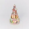 13.5" Battery Operated Lighted Claydough Pastel Tiered Gingerbread House Christmas Figure 2549820
