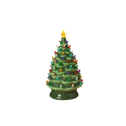 24" Battery Operated Lighted Ceramic Christmas Tree Figure 2596330