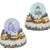 6.7" Battery Operated Musical Town Scene Spinning Water Globe Christmas Decoration 2599670