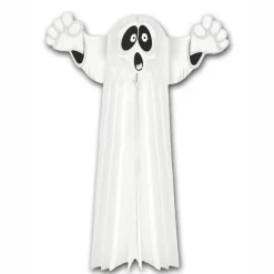 23" Beistle Hanging Tissue Paper Ghost Halloween Decoration 01841