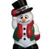 18" Blow Mold Snowman Lighted Christmas Decoration C3582