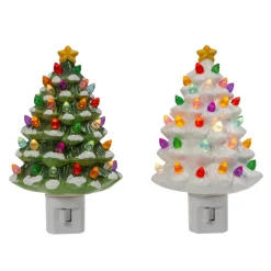 6.1" Ceramic Christmas Tree Plug-In Christmas Night Light 2594380