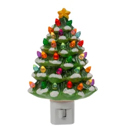 6.1" Ceramic Christmas Tree Plug-In Christmas Night Light 2594380