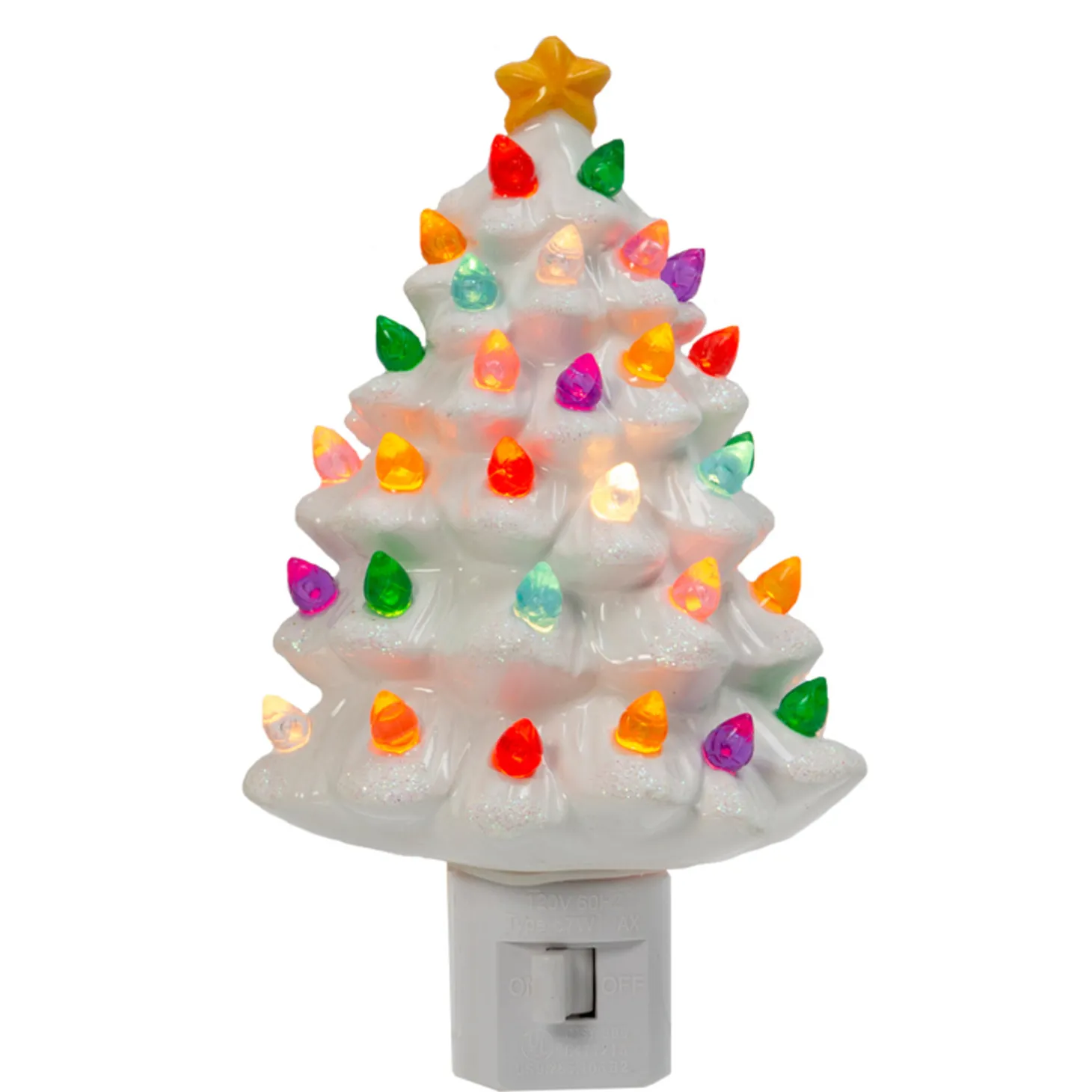 6.1" Ceramic Christmas Tree Plug-In Christmas Night Light 2594380
