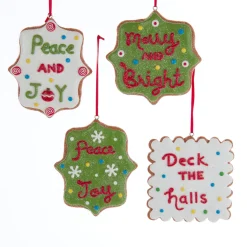3.5" Claydough Cookie Sign Christmas Ornament D4066