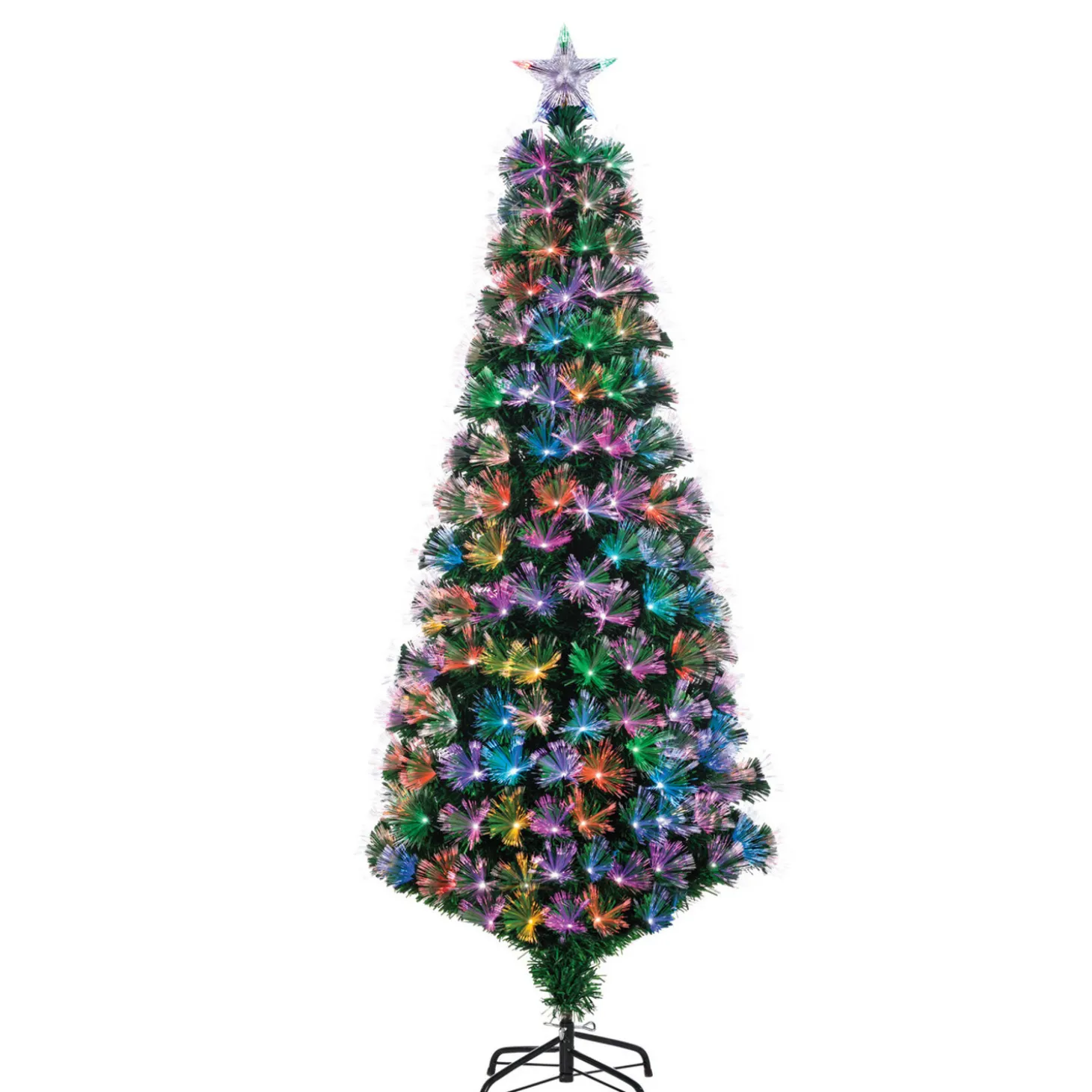 6' Color Changing Fiber Optic Tinsel Christmas Tree 6522-60M