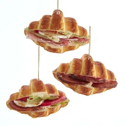 5.3" Croissant Sandwich Bread Christmas Ornament D3958