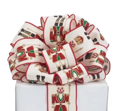 2.5" Gold Embroidered Nutcracker Wired Christmas Ribbon 20 YDS 9742252