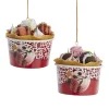 2.6" Ice Cream Sundae With Waffle Cone Cup Christmas Ornament D3975