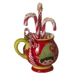9" Lifesize Hot Cocoa In Mug With Candy Christmas Decoration 2657570