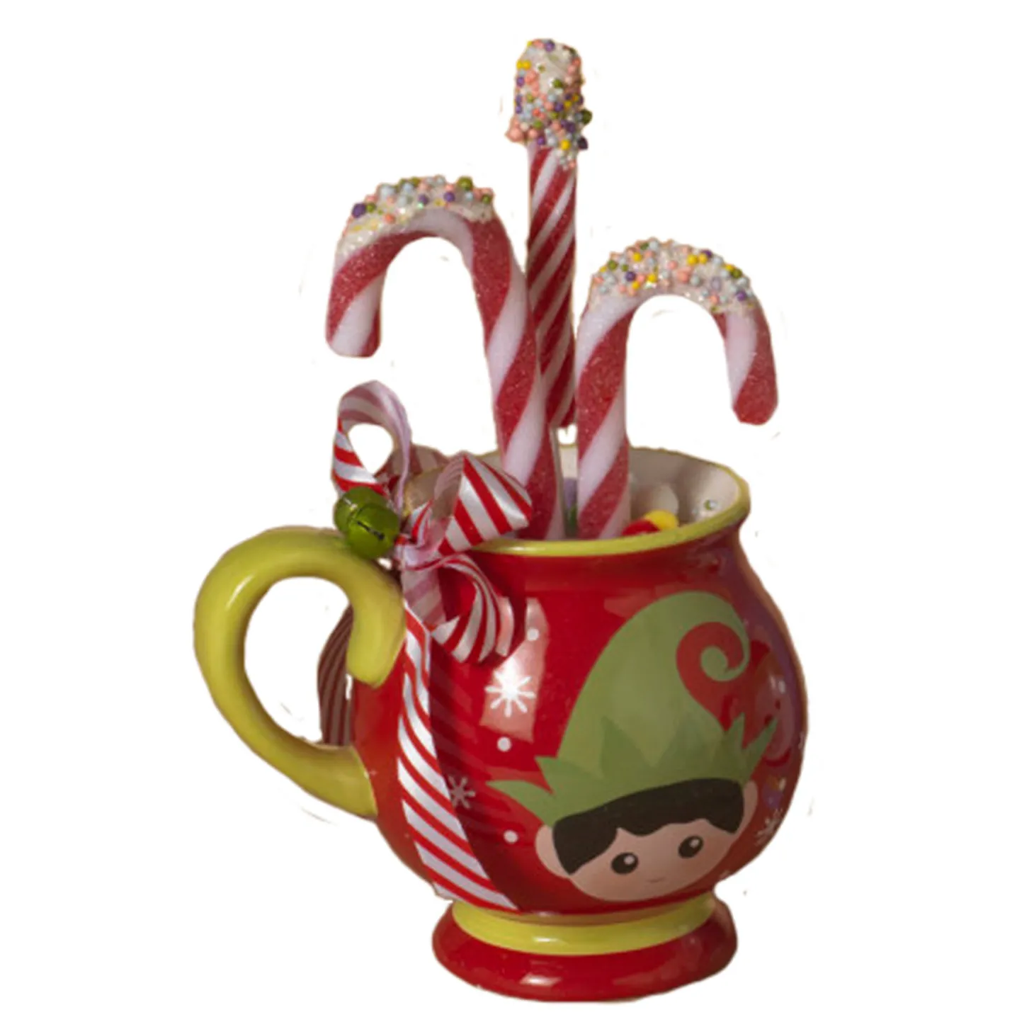 9" Lifesize Hot Cocoa In Mug With Candy Christmas Decoration 2657570