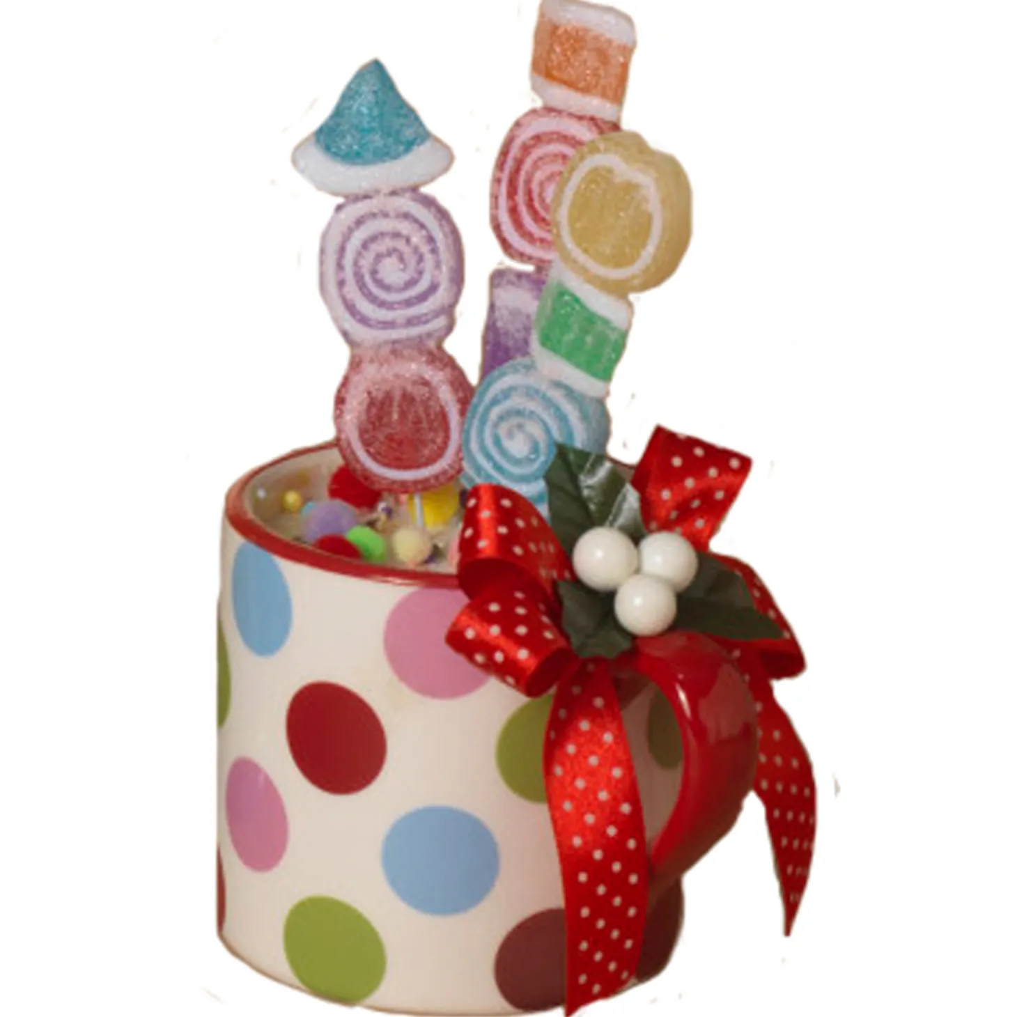 9" Lifesize Hot Cocoa In Mug With Candy Christmas Decoration 2657570