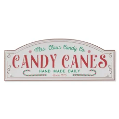 28" Metal Embossed Candy Cane Christmas Sign 2604200