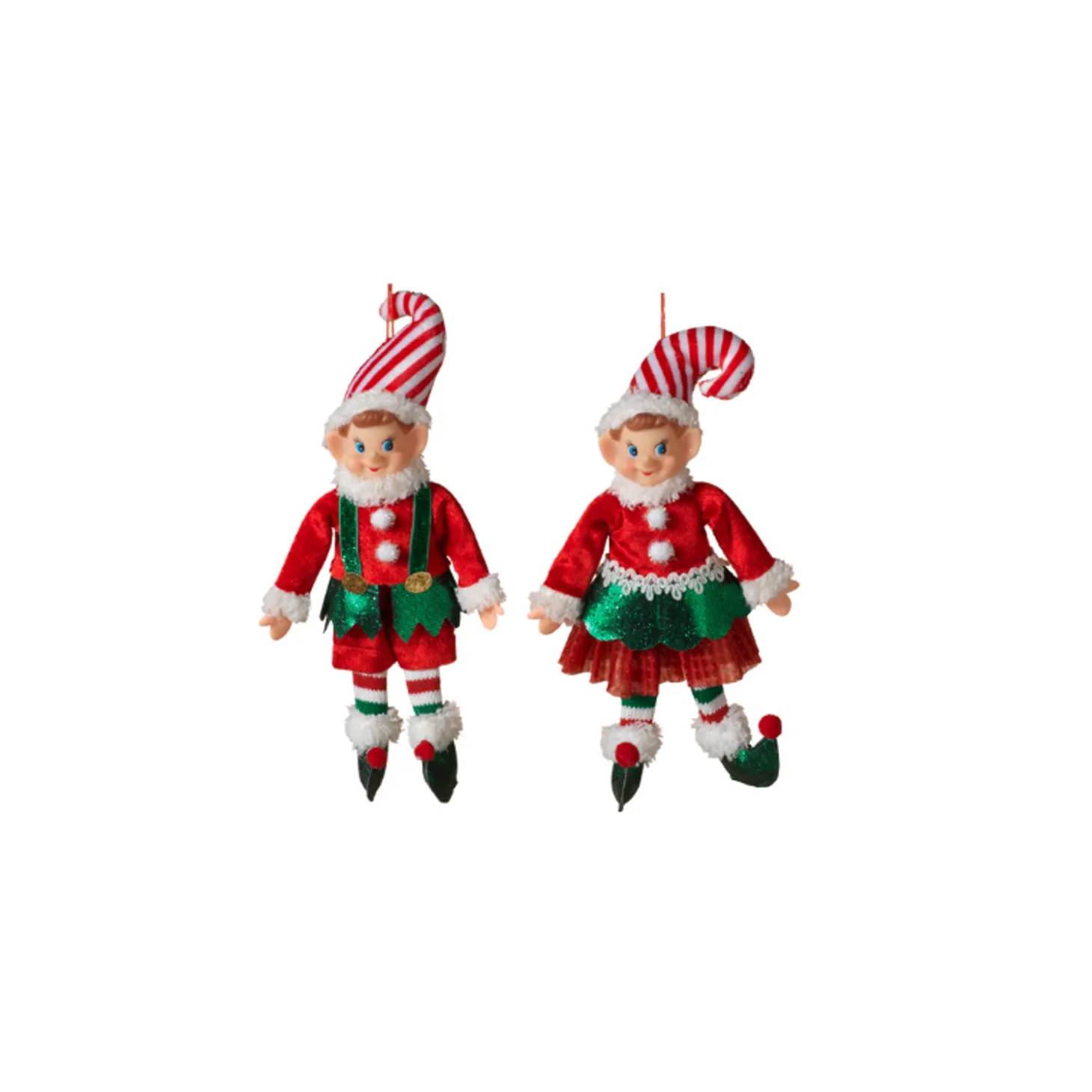 10.75" Metallic Red And White Elf Christmas Ornament 2617580