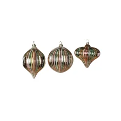 4.5" 100MM Iridescent Glass Ball Christmas Ornament 2616630