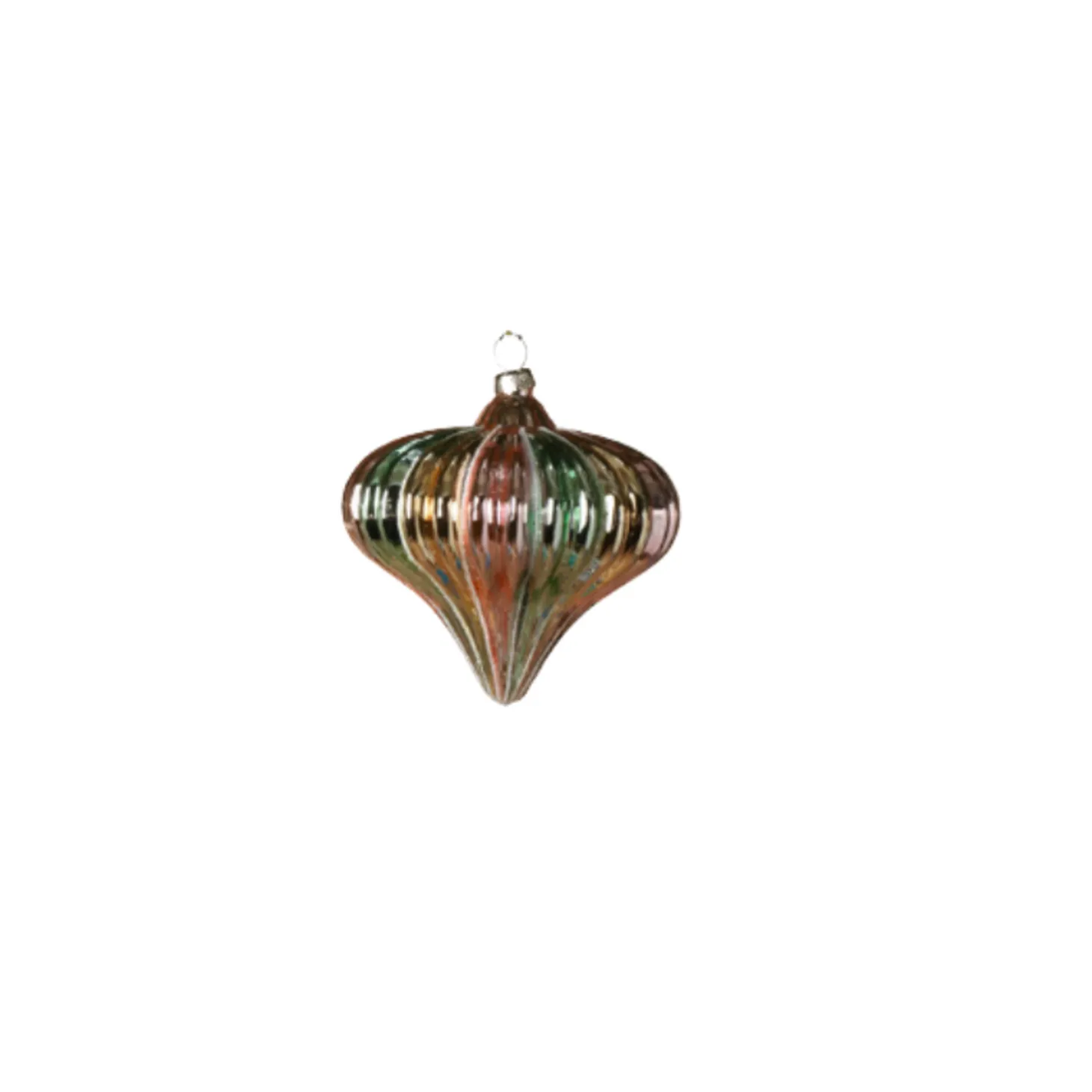 4.5" 100MM Iridescent Glass Ball Christmas Ornament 2616630