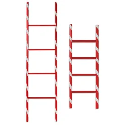 24" Or 48" Wooden Holiday Candy Cane Ladder Christmas Decoration