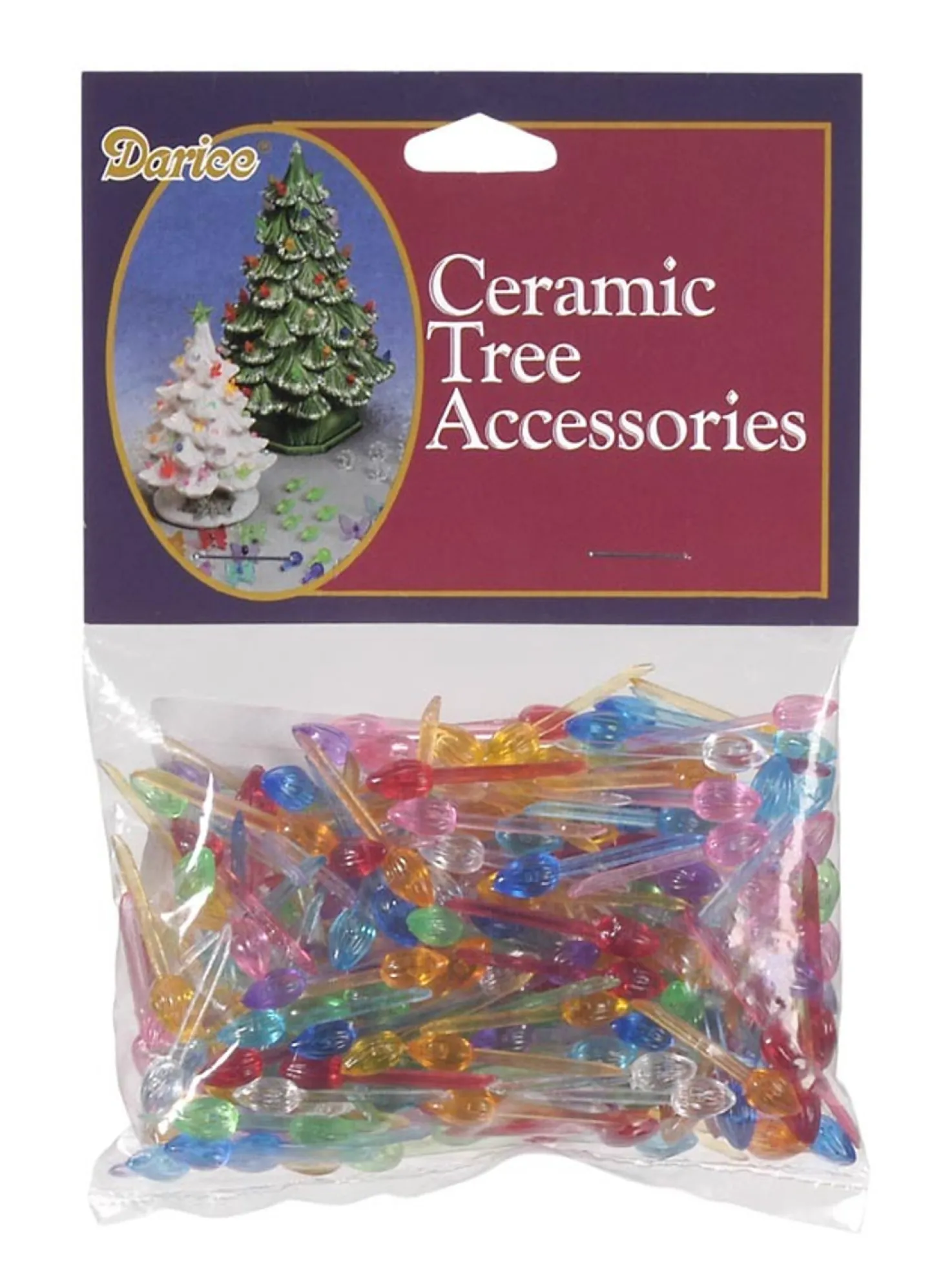250 Pack 1/4" Mini Twist Pin Multi Color Ceramic Tree Plastic Replacement Light Bulbs P0661