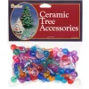 100 Pack 5/8" Multi Color Ceramic Tree Plastic Globe Replacement Light Bulbs P0670