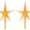 2 Pack Gold Ceramic Tree Plastic Replacement Star P0681