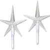 2 Pack Large Clear Iridescent Ceramic Tree Plastic Replacement Star P0679