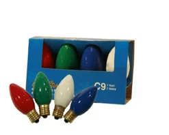 4 Pk Multi Color C9 Replacement Bulbs