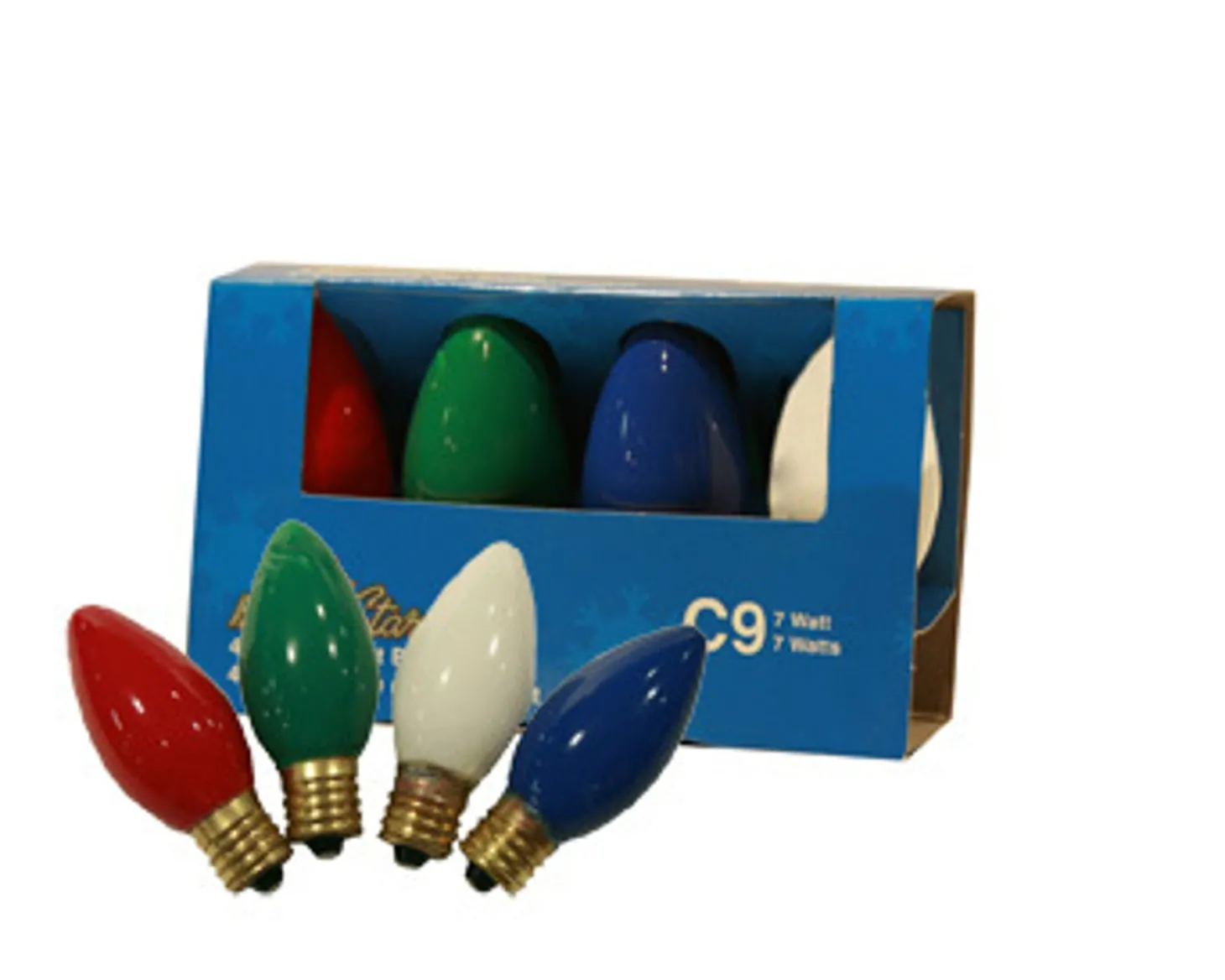 4 Pk Multi Color C9 Replacement Bulbs