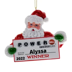 3" Power Ball Santa Personalized Christmas Ornament PB2221