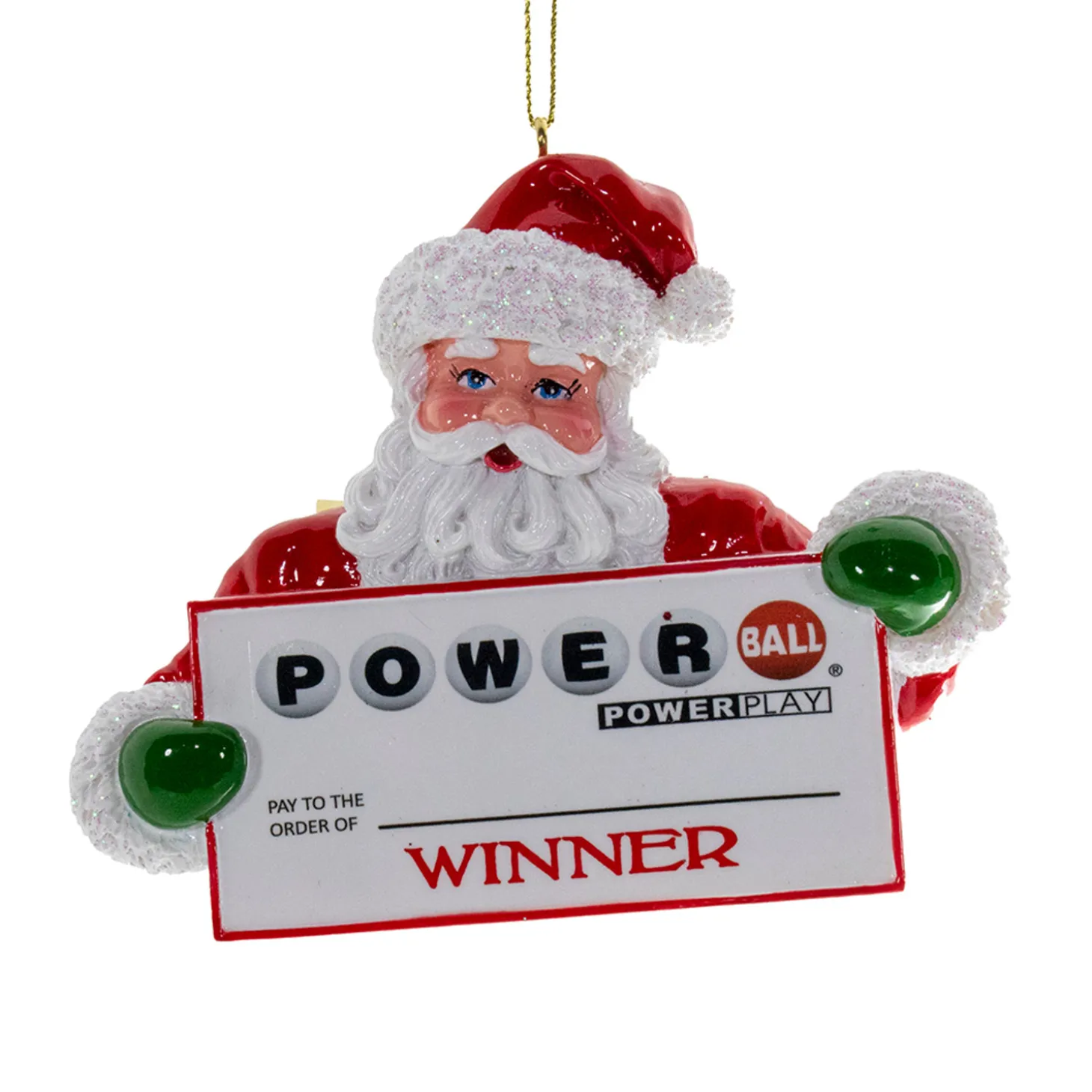 3" Power Ball Santa Personalized Christmas Ornament PB2221