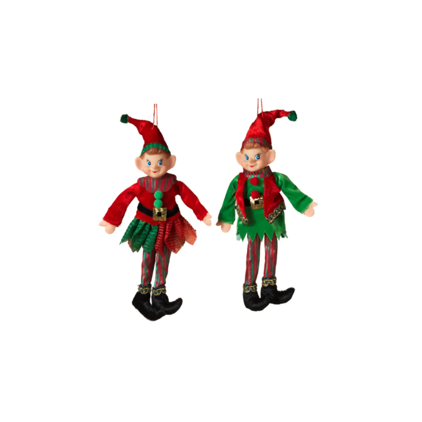11" Red And Green Elf Christmas Ornament 2617590