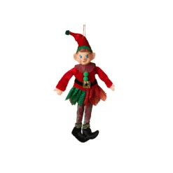 11" Red And Green Elf Christmas Ornament 2617590