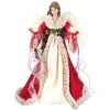 16" Red And Ivory Angel Christmas Tree Topper UL2218