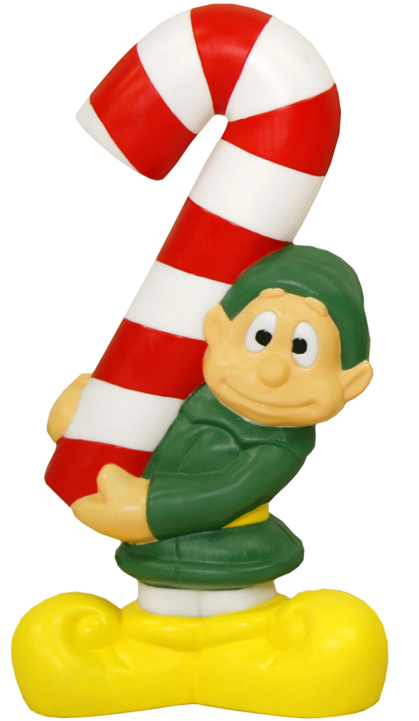 60" Santa And Elf 10 Piece Lighted Christmas Blow Mold Set