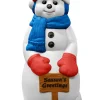 31" Season's Greetings Snowman Blow Mold Decoration C5170
