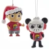 3.5" Set Of 2 Ryan's World Panda And Ryan Christmas Ornament RW1202