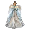 16" Silver And Blue Angel Lighted Christmas Tree Topper UL2222
