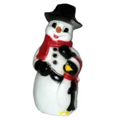 31" Snowman And Penguin Blow Mold Outdoor Christmas Home Decor 75305