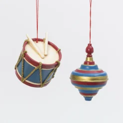 3.75" Toy Top Or Toy Drum Christmas Ornament 2617860