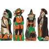 17" Vintage Beistle Halloween Paper Cutout Decorations Fancy Dress Set Of 4 01181