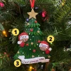 African American Christmas Tree Couple Personalized Christmas Ornament AA827-2