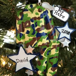 Armed Services Camo Army Uniform Personalized Christmas Ornament
