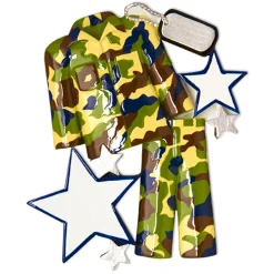 Armed Services Camo Army Uniform Personalized Christmas Ornament