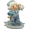 Baby Boy In Blue Pajamas Holding Snowflake Personalized Christmas Ornament OR1920-B