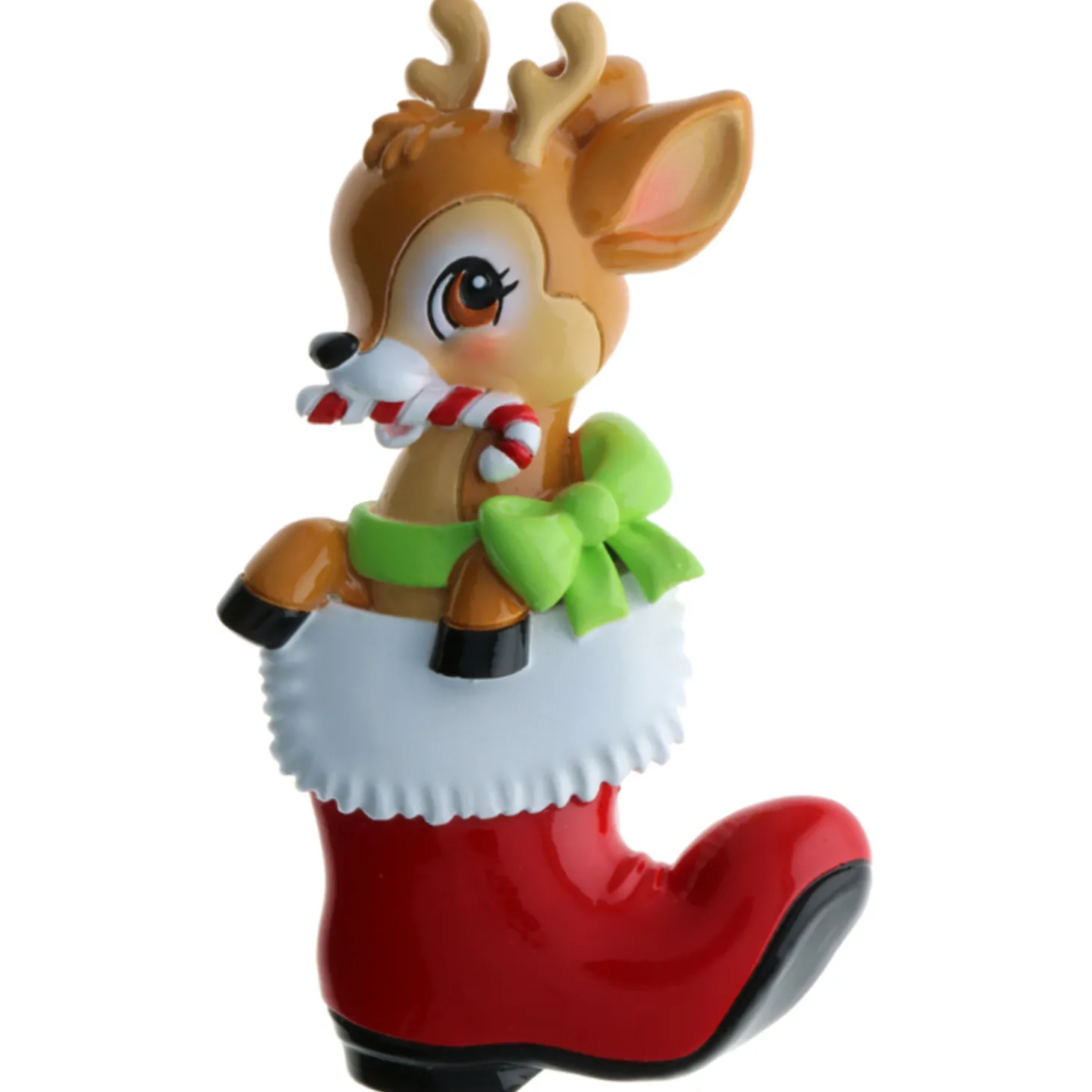 Baby Deer In Boot Personalized Christmas Ornament OR2393-RG