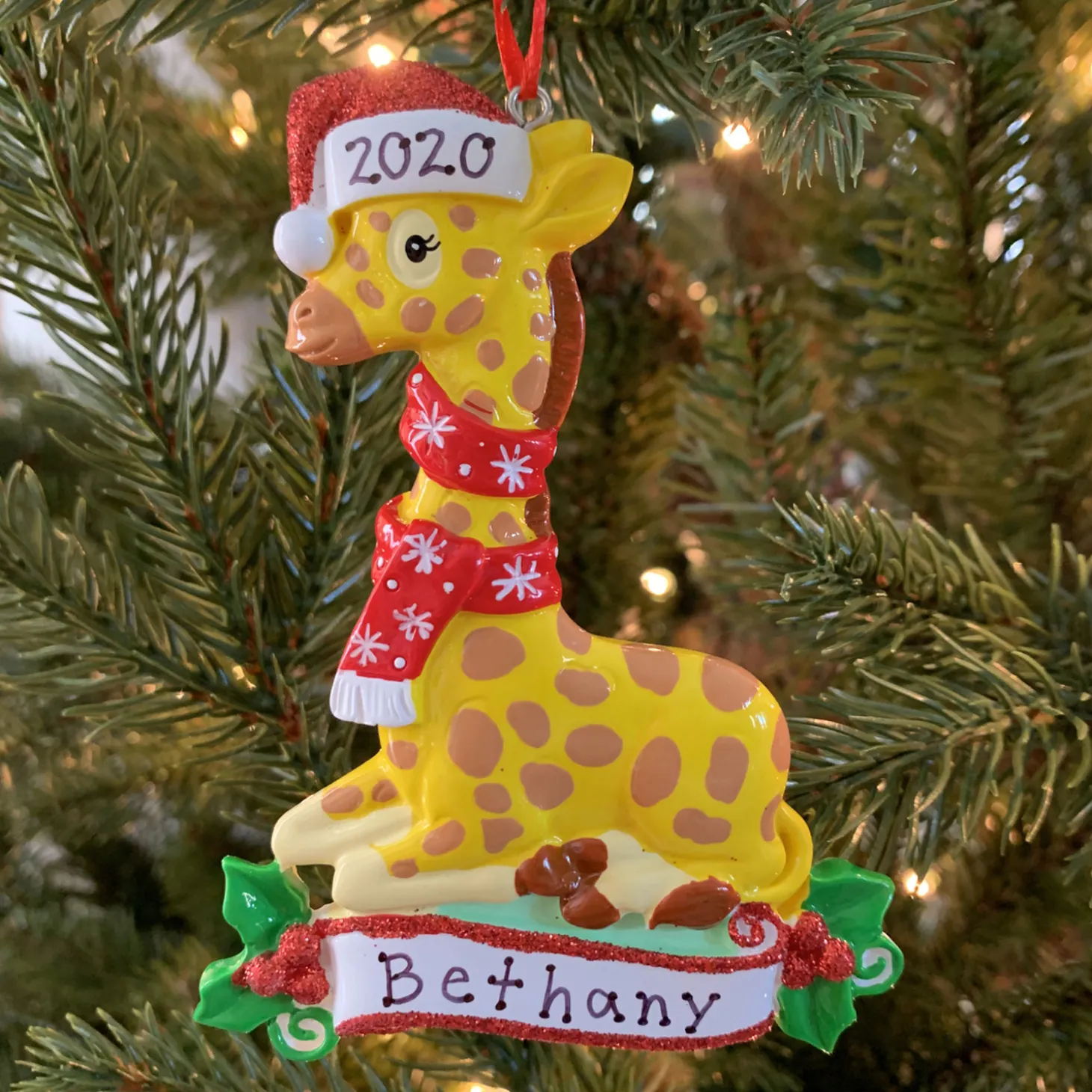Baby Giraffe Personalized Christmas Ornament OR1850G