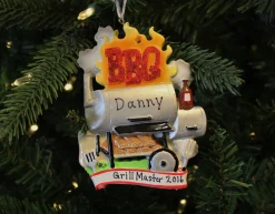 Barbecue Smoker Personalized Christmas Ornament